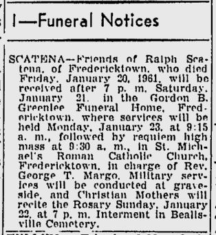 Ralph Scatena obit